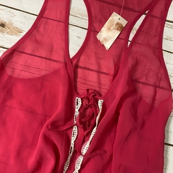 Francesca’s Fuchsia Pink Swim Coverup - Picture 3 of 4